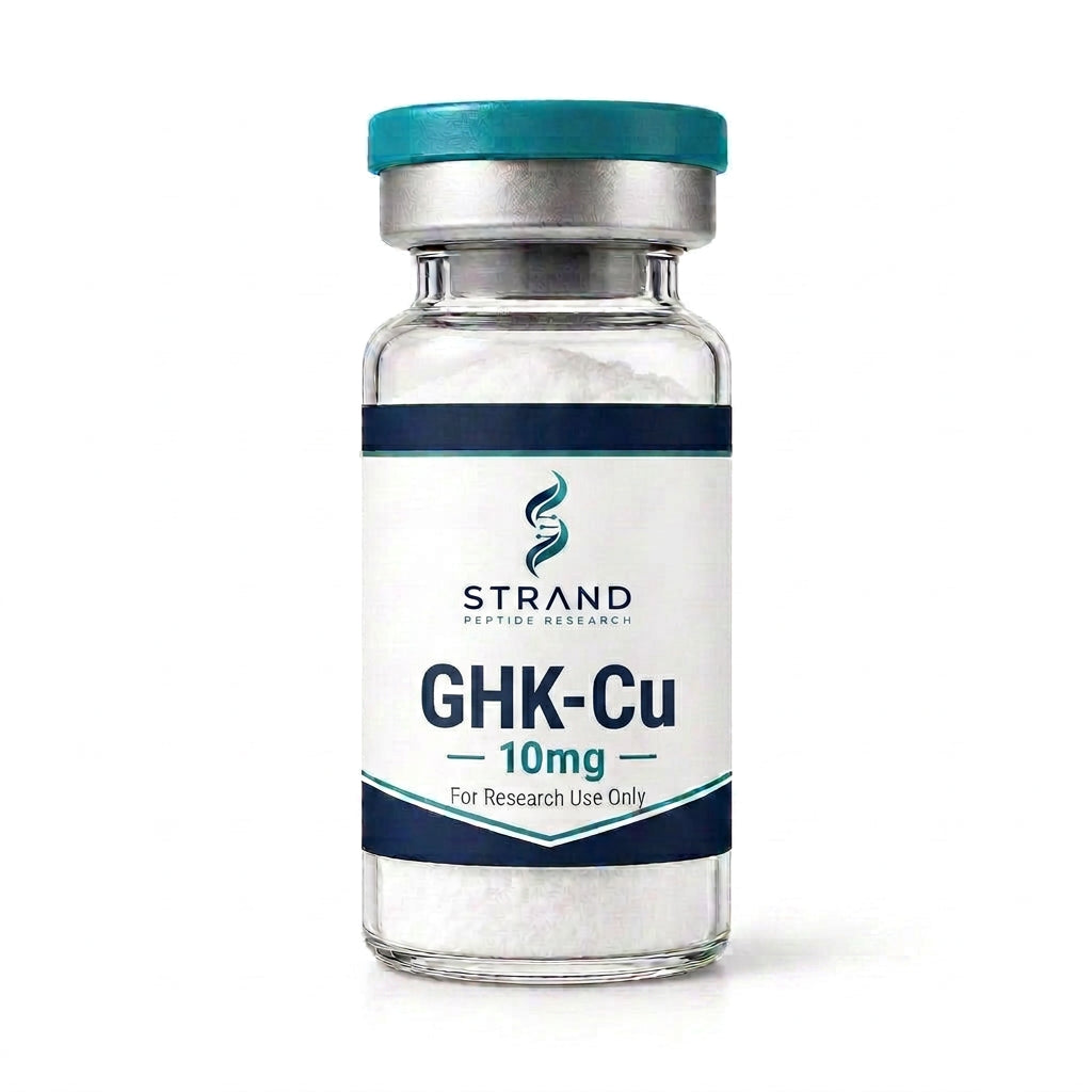 GHK-Cu research peptide vial from Strand Peptide Research Australia