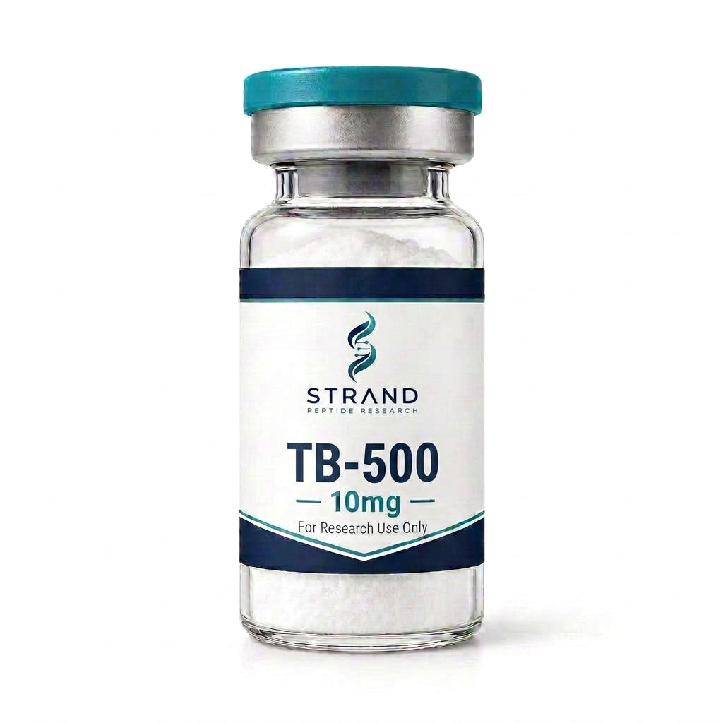 TB-500 research peptide vial from Strand Peptide Research Australia