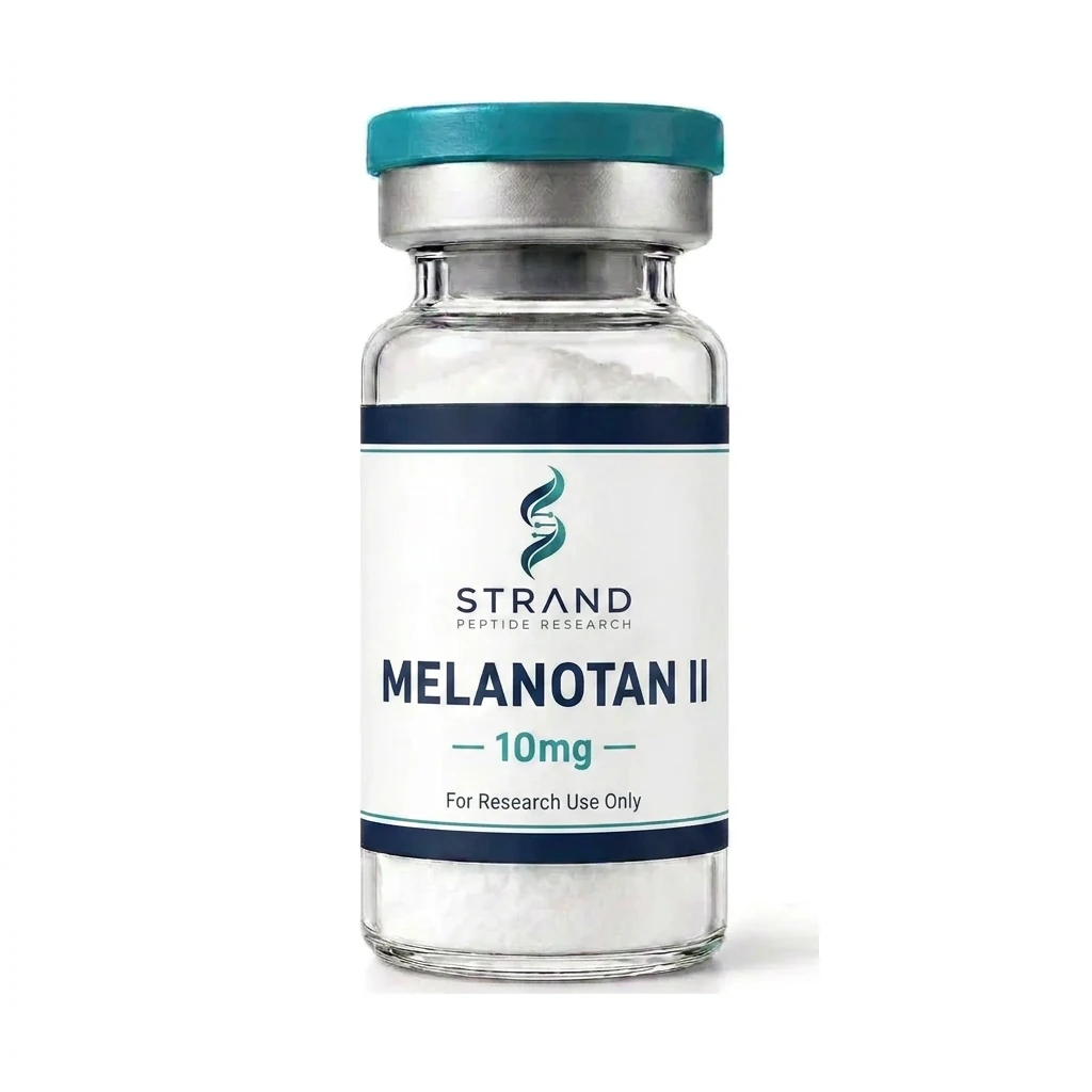 Melanotan II 10mg research vial — Melanotan II 10mg vial by Strand Peptide Research