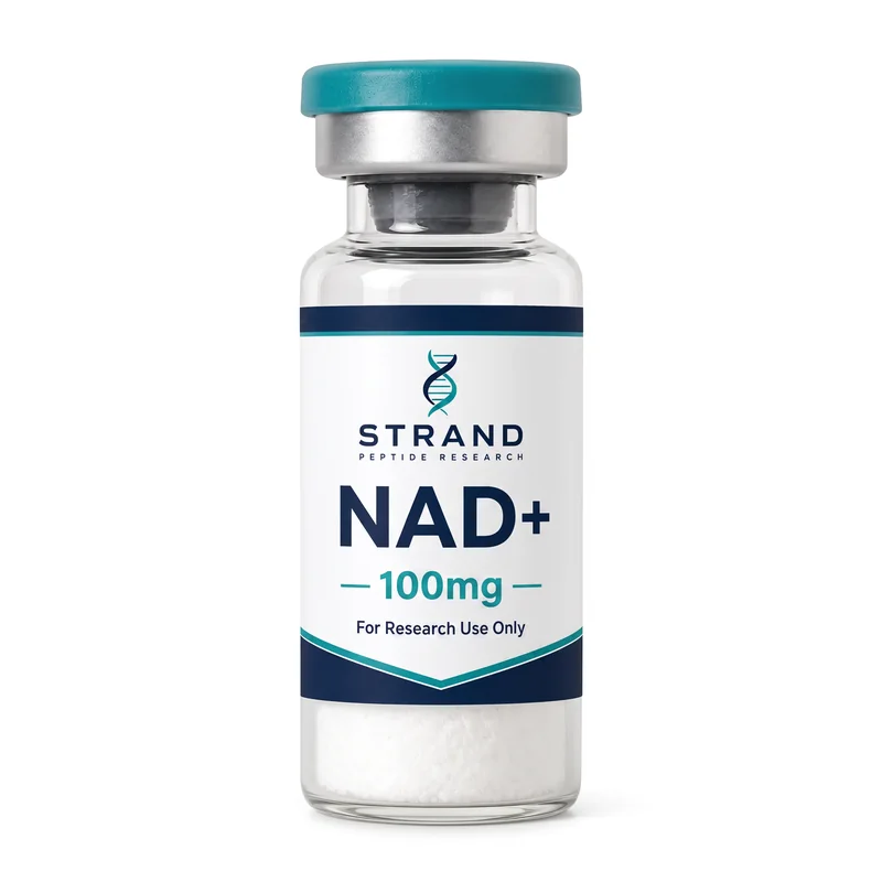 NAD+ research peptide vial from Strand Peptide Research Australia