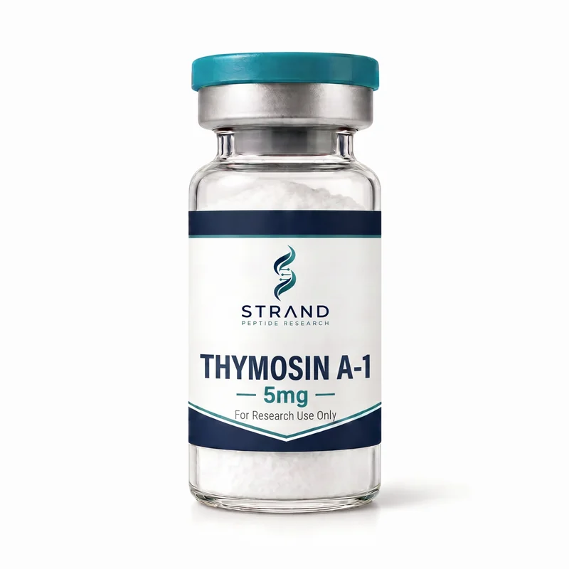 Thymosin Alpha-1 research peptide vial from Strand Peptide Research Australia
