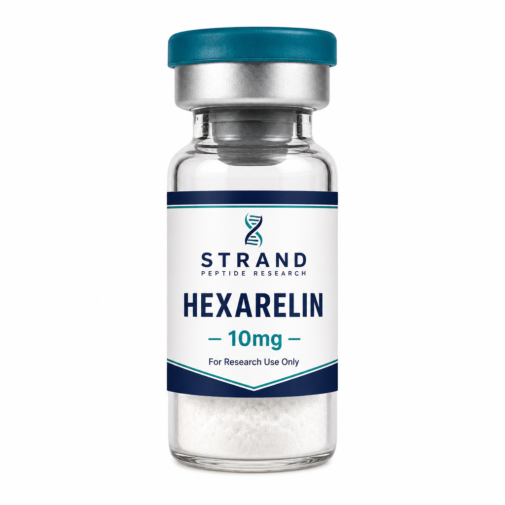 Hexarelin 10mg vial by Strand Peptide Research