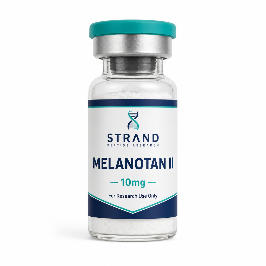 Melanotan II 10mg vial by Strand Peptide Research